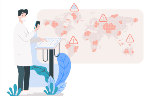 عکس یک پزشک در کلینیک در حال بررسی عوامب شکست کلینیک